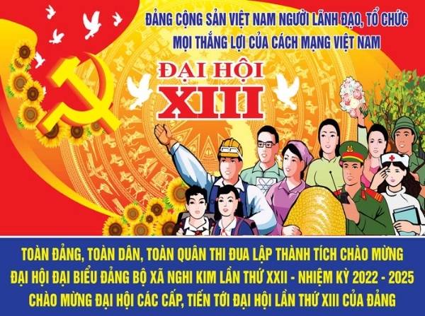 Ph&ocirc;ng nền đại hội đảng lần thứ XIII