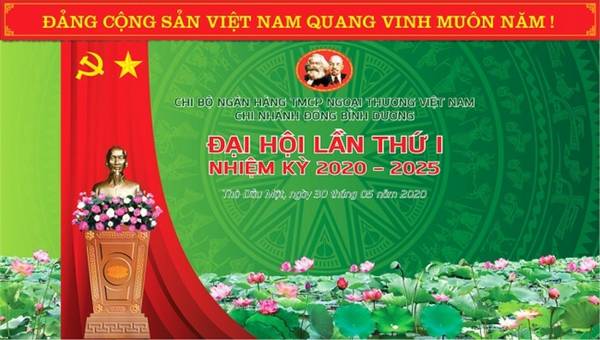 Backdrop đại hội đảng lần thứ I