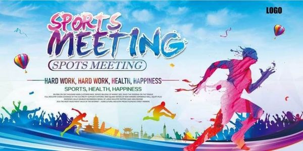 Mẫu backdrop giải chạy Sports Meeting