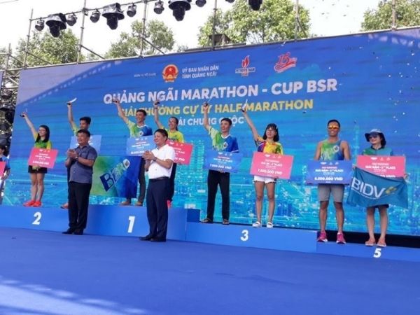 Backdrop lễ trao giải giải chạy