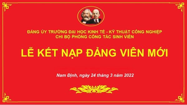 Mẫu backdrop lễ kết nạp đảng vi&ecirc;n mới