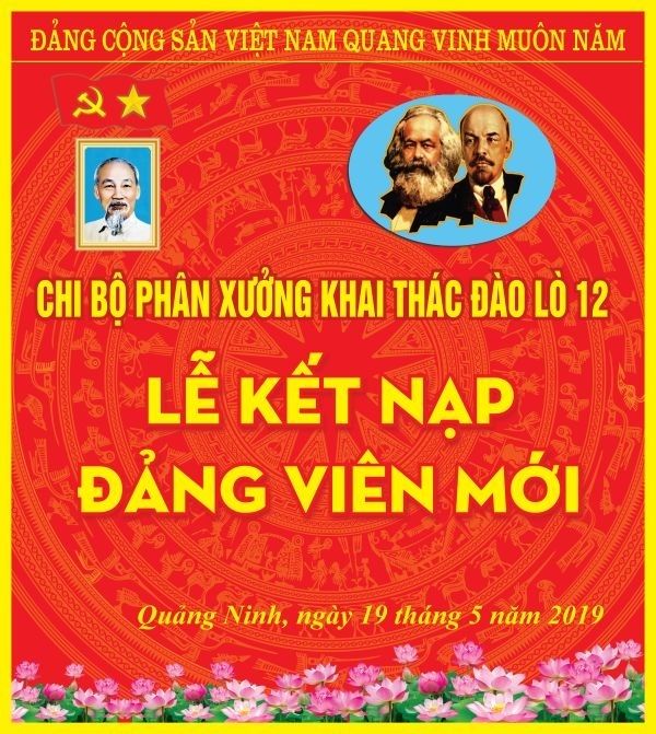 Thi c&ocirc;ng backdrop kết nạp đảng gi&aacute; rẻ tại TPHCM