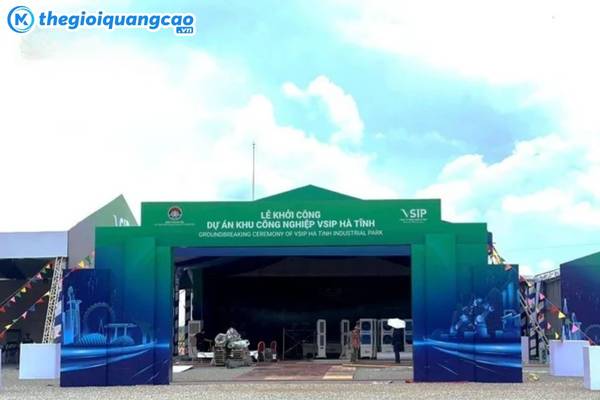 Mẫu backdrop lễ khởi c&ocirc;ng Formex cắt die-cut 3D&nbsp;