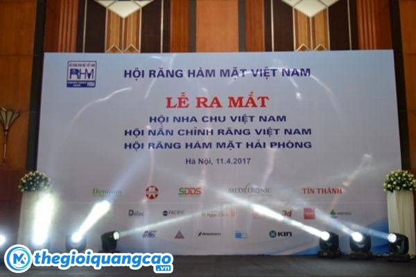 Mẫu backdrop lễ ra mắt hội nha chu Việt Nam