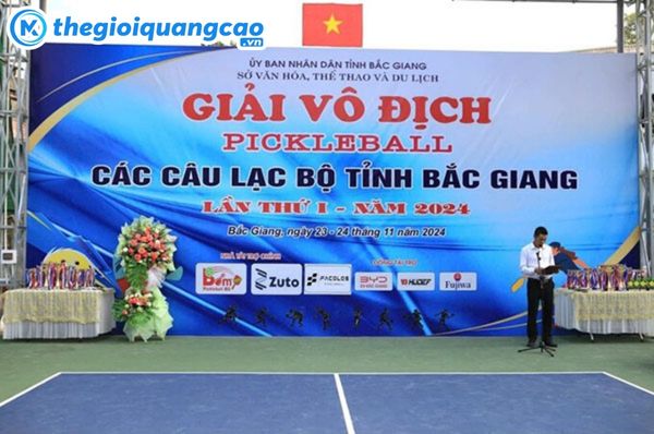 In backdrop pickleball gi&aacute; rẻ tại TPHCM