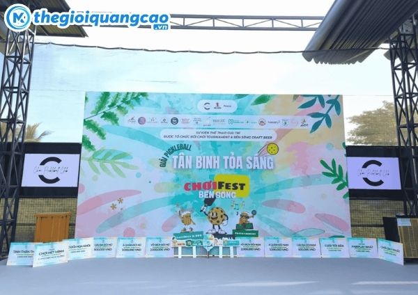 Backdrop Pickleball Vector S&acirc;n thi đấu chuy&ecirc;n nghiệp