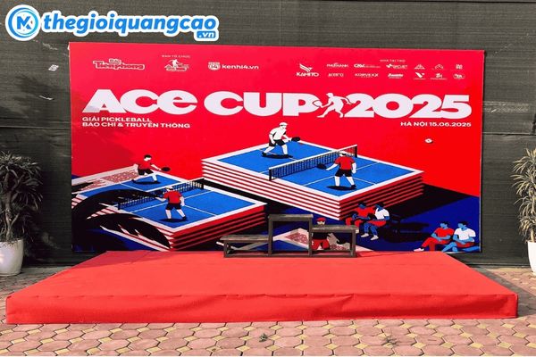 Ph&ocirc;ng Backdrop Pickleball Thiết Kế chuẩn in ấn