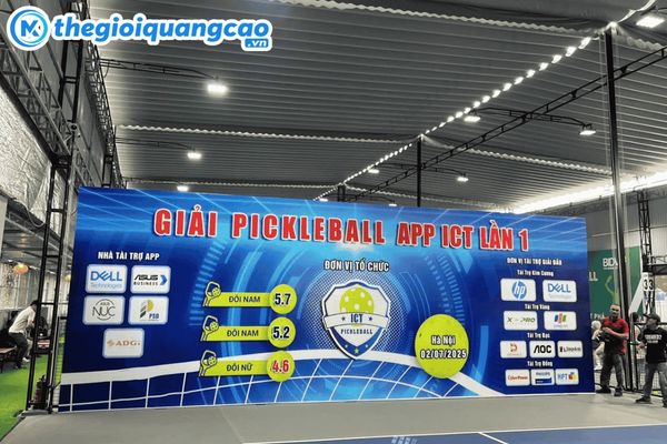 Mẫu backdrop pickleball cho c&aacute;c sự kiện v&agrave; giải đấu