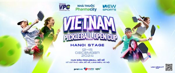 Mẫu background pickleball open cup