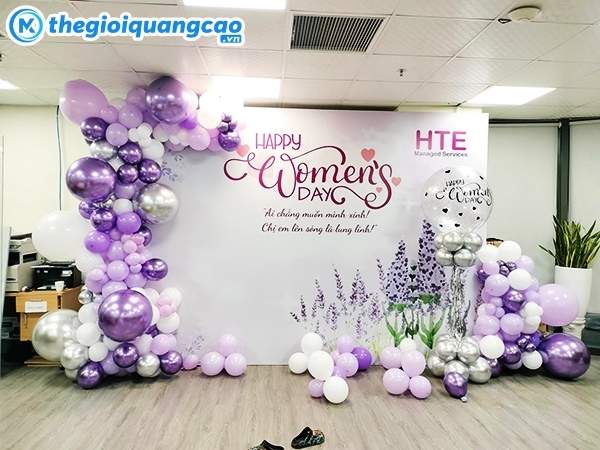 Mẫu phồng nền 8/3 tone tím mộng mơ