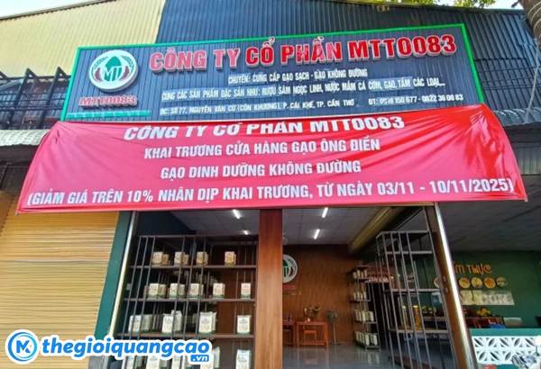 Thiết kế bảng hiệu đại l&yacute; gạo theo y&ecirc;u cầu