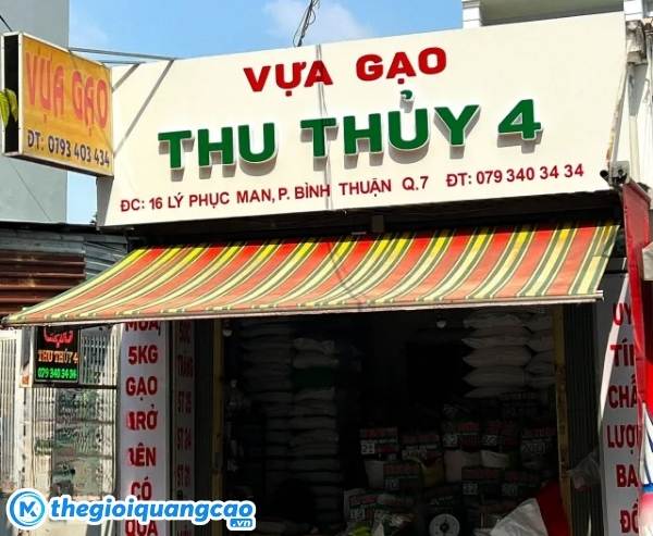 Mẫu bảng hiệu vựa gạo Thu Thủy
