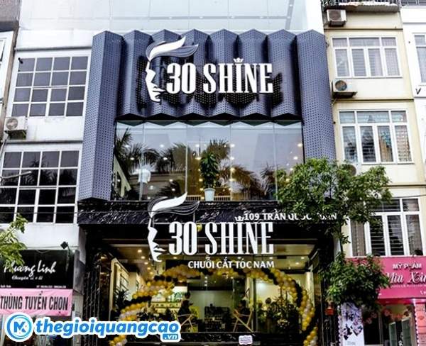 Mẫu bảng hiệu tiệm cắt t&oacute;c 30 Shine