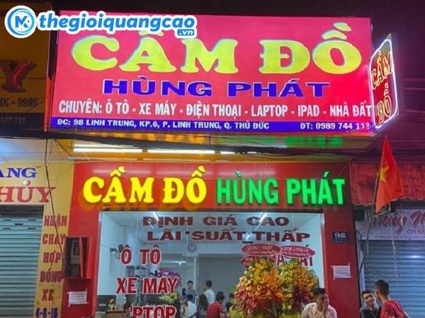 Mẫu bảng hiệu cầm đồ hộp đèn led bạt hiflex