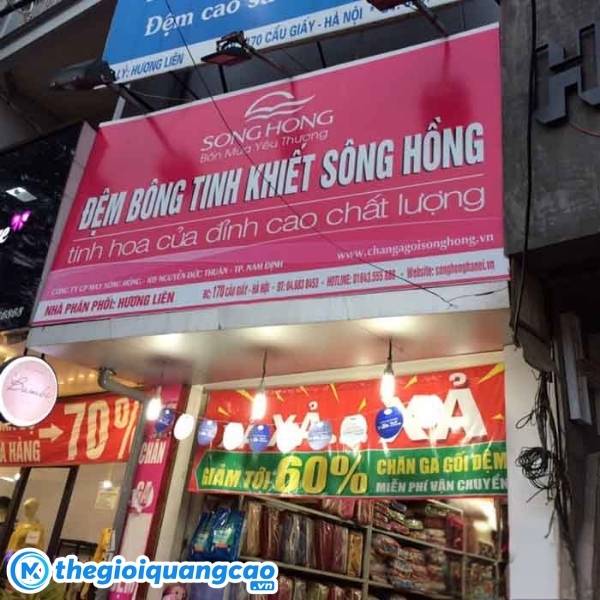 L&agrave;m bảng hiệu chăn ga gối đệm tại TP.HCM