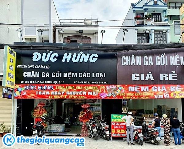 Mẫu biển quảng c&aacute;o chăn ga gối đệm gi&aacute; rẻ