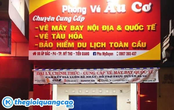 L&agrave;m biển quảng c&aacute;o ph&ograve;ng v&eacute; &Acirc;u Cơ