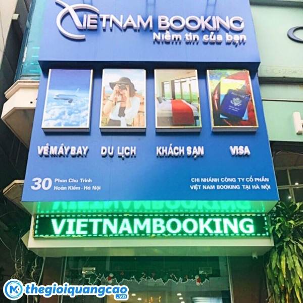 Mẫu bảng hiệu đại l&yacute; b&aacute;n v&eacute; m&aacute;y bay Vietnambooking