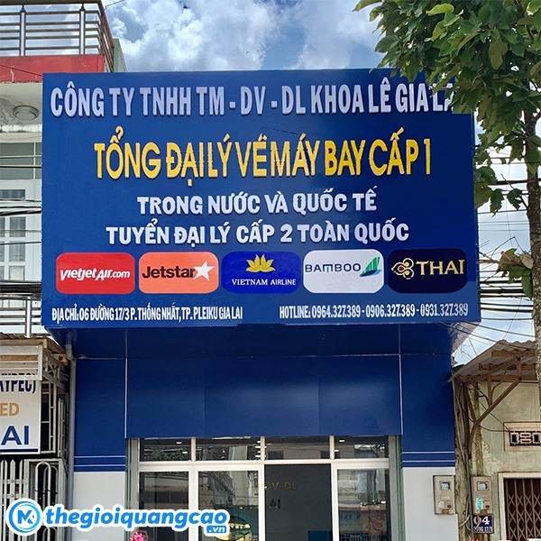 &nbsp;Mẫu bảng hiệu tổng đại l&yacute; v&eacute; m&aacute;y bay cấp 1