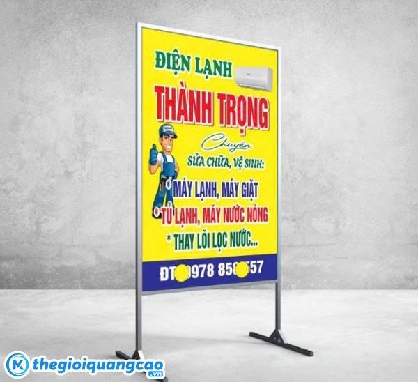 Mẫu bảng hiệu điện lạnh đứng chất lượng hiflex