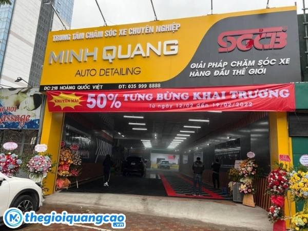 L&agrave;m bảng hiệu quảng c&aacute;o gara &ocirc; t&ocirc; chữ nổi inox sang trọng