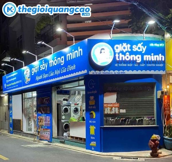 Làm bảng hiệu giặt sấy giá rẻ tại HCM