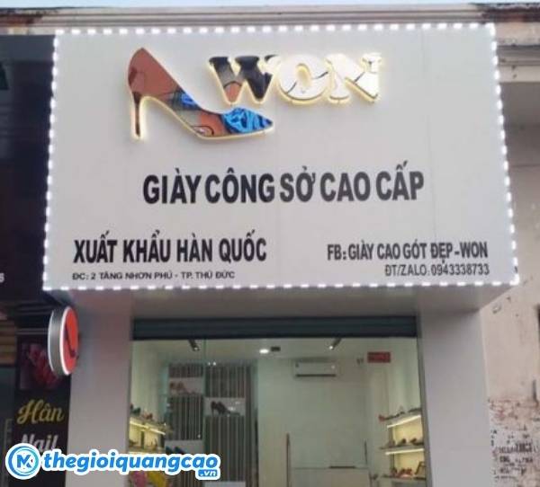 Mẫu bảng hiệu giày dép theo xu hướng hot hiện nay