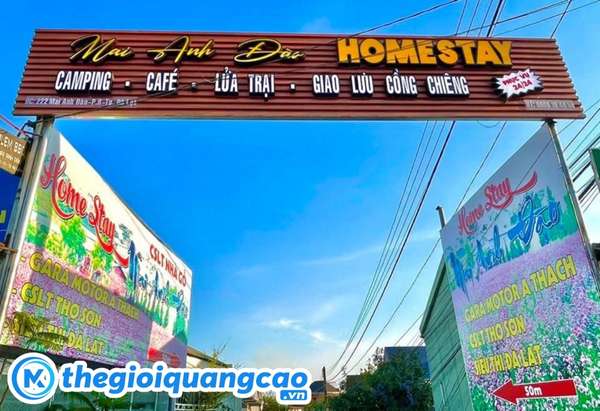 Thiết kế, thi c&ocirc;ng bảng hiệu homestay theo y&ecirc;u cầu