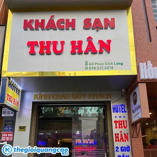 Mẫu bảng hiệu kh&aacute;ch sạn Thu H&acirc;n