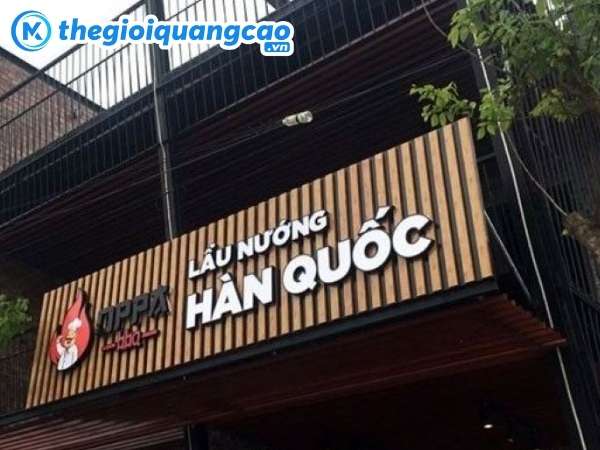 Mẫu bảng hiệu quảng c&aacute;o qu&aacute;n lẩu nướng h&agrave;n quốc