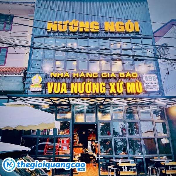Mẫu bảng hiệu qu&aacute;n lẩu nướng Gia Bảo