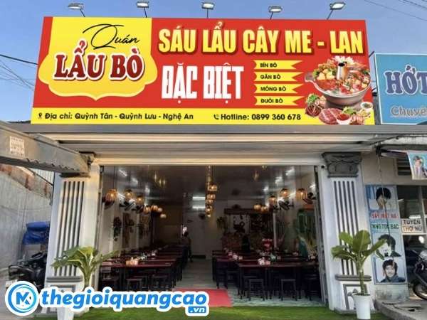 Mẫu bảng hiệu lẩu nướng b&igrave;nh d&acirc;n