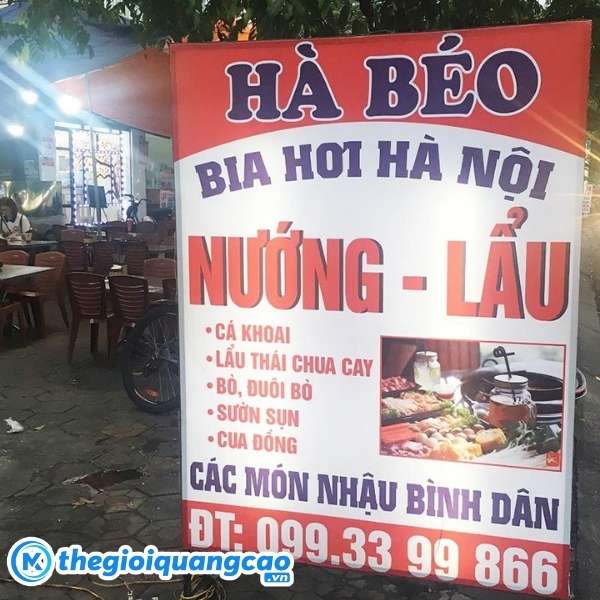 Mẫu biển vẫy lẩu nướng bằng bạt hiflex xuy&ecirc;n s&aacute;ng