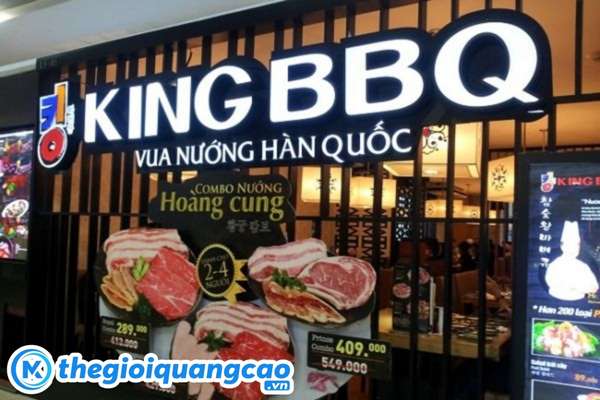 Mẫu bảng hiệu lẩu nướng King BBQ