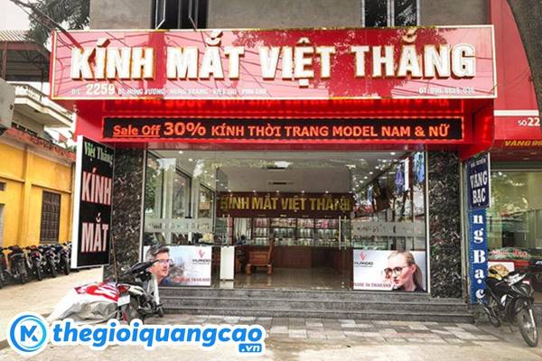 Mẫu bảng hiệu mắt kính Việt Thắng