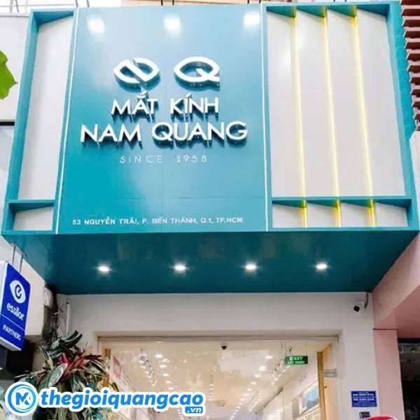 Thi công bảng hiệu quảng cáo tiệm mắt chữ nổi inox