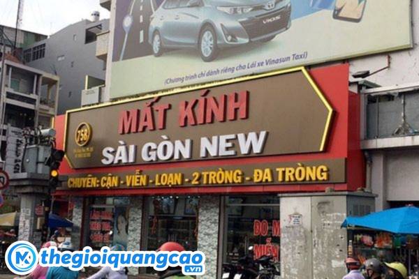 Mẫu bảng hiệu mắt kính Sài Gòn New