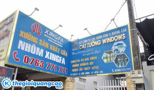 Mẫu bảng hiệu nh&ocirc;m k&iacute;nh C&aacute;t Tường Windows