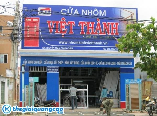 Mẫu bảng hiệu nh&ocirc;m k&iacute;nh Việt Th&agrave;nh