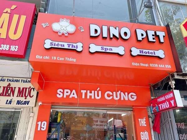 Mẫu bảng hiệu pet shop chữ nổi mica nền alu