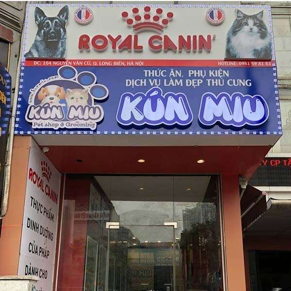 Mẫu bảng hiệu pet shop chuy&ecirc;n dịch vụ l&agrave;m đẹp th&uacute; cưng