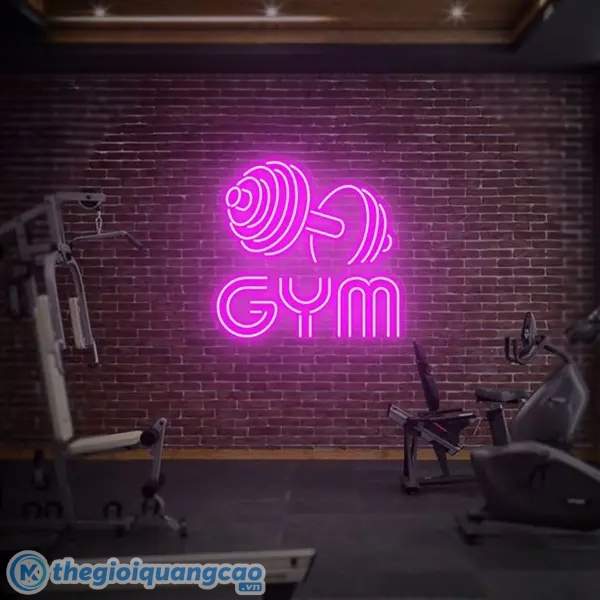 Mẫu bảng hiệu ph&ograve;ng Gym neon sign đẹp