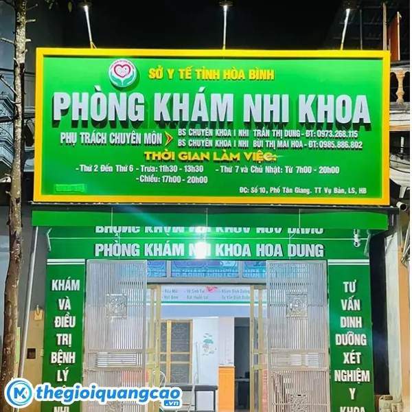 L&agrave;m biển hiệu ph&ograve;ng kh&aacute;m nhi