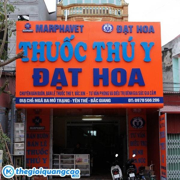 Mẫu bảng hiệu nh&agrave; thuốc th&uacute; &yacute; Đạt Hoa