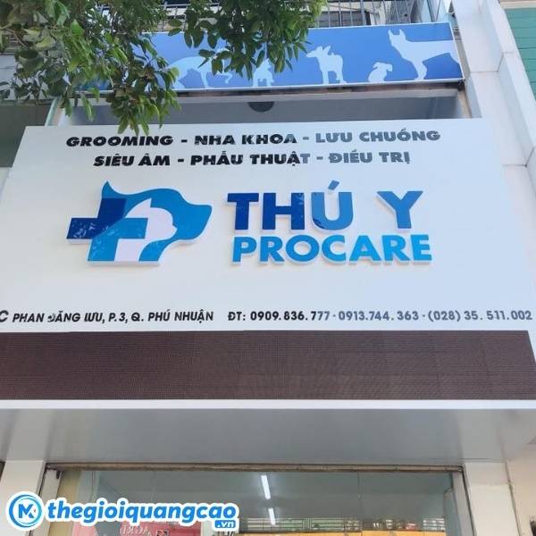 L&agrave;m bảng hiệu ph&ograve;ng kh&aacute;m th&uacute; y trọn g&oacute;i gi&aacute; rẻ tại TPHCM