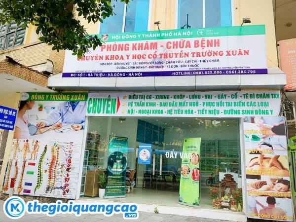 Mẫu bảng hiệu ph&ograve;ng kh&aacute;m y học cổ truyền Trường Xu&acirc;n