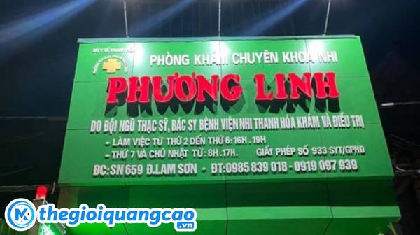 Thi c&ocirc;ng bảng hiệu ph&ograve;ng kh&aacute;m