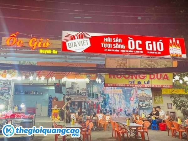 L&agrave;m bảng hiệu qu&aacute;n ốc trọn g&oacute;i tại TPHCM