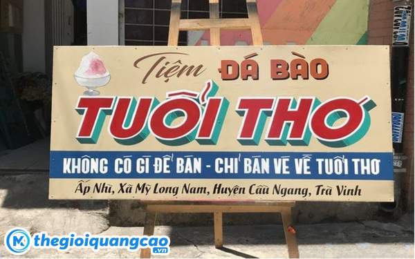Mẫu bảng hiệu s&agrave;i g&ograve;n xưa tiệm đ&aacute; b&agrave;o