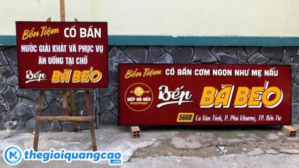 Mẫu bảng hiệu s&agrave;i g&ograve;n xưa bếp b&agrave; b&eacute;o